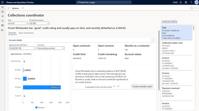 Dynamics 365 Finance and Operations Collections Coordinator Preview