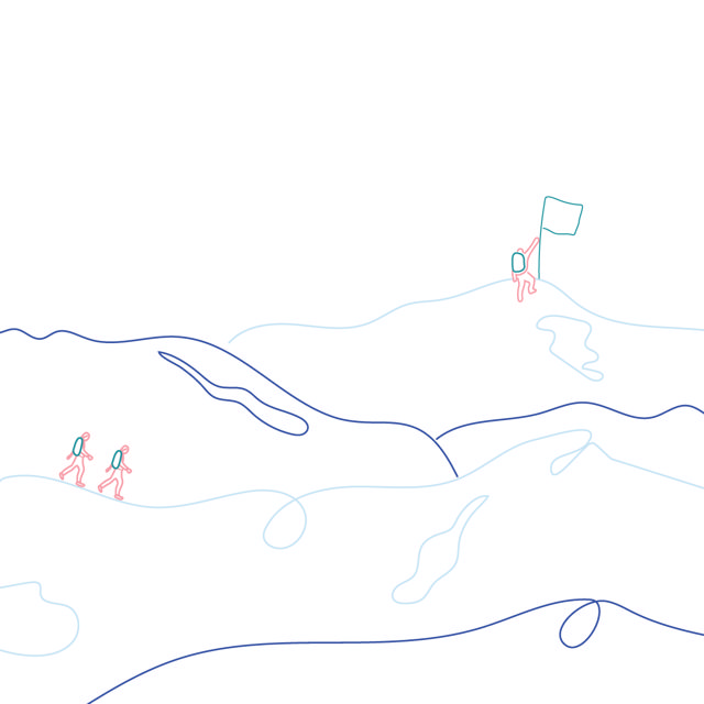 Mountains representing a digital journey