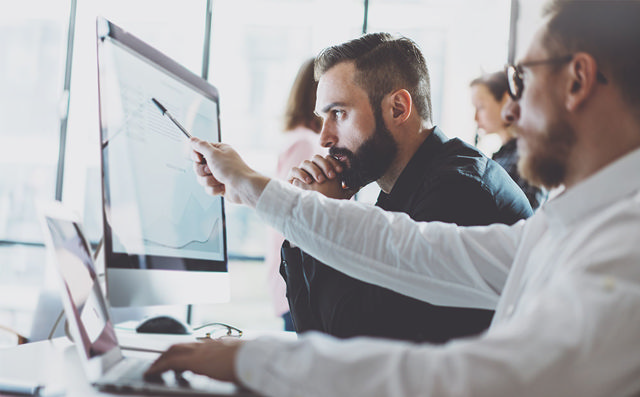 People analyzing data