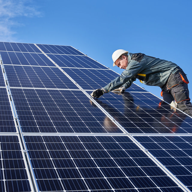 Field Service technician working on site